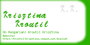 krisztina kroutil business card